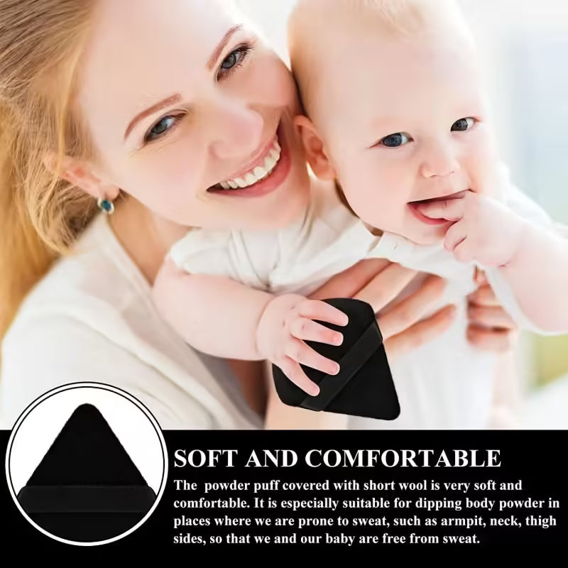 إسفنجات مكياج مثلثة مخملية - أدوات مزج ناعمة وقابلة لإعادة الاستخدام لتطبيق مثالي | إسفنجات الوجه والجمال