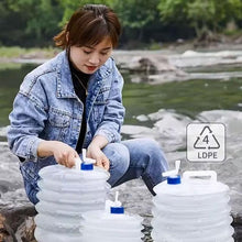 5-15L Collapsible Car Water Bucket – Portable Outdoor Water Tank with Faucet for Camping, Picnic & Travel