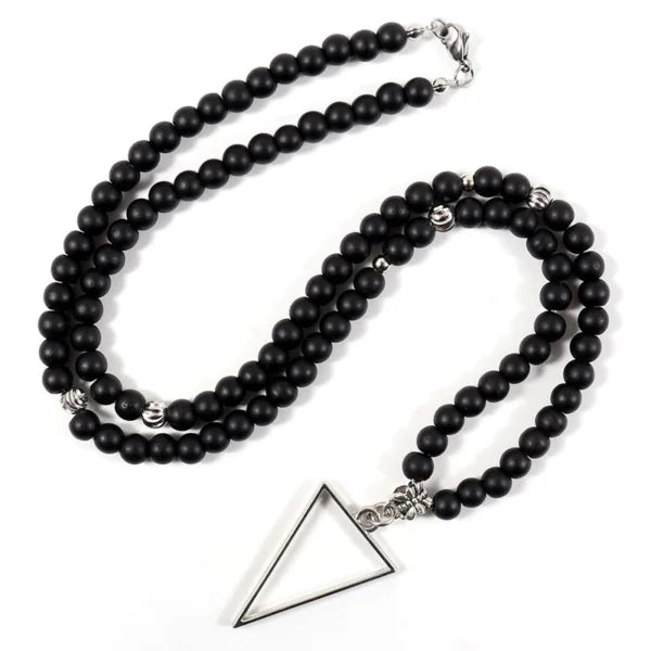 5 Shapes Matt Beads Necklace(EGN146)