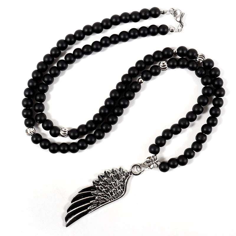 5 Shapes Matt Beads Necklace(EGN146)