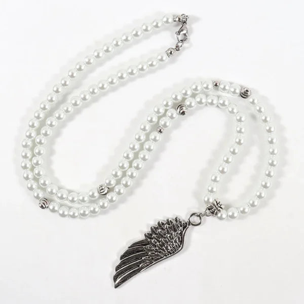 5 shapes white beads necklaceegn144 gallery img 4