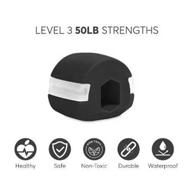50lbs Jawline Shaper Ball – Resistance Trainer for Jaw Sculpting & Facial Toning for Men & Women