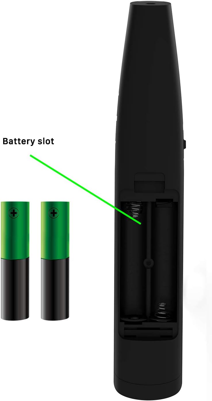 BYEASY Wireless Presentation Clicker with Green Laser Pointer | USB Plug & Play PowerPoint Remote for Google Slides, Keynote & Prezi | 30m Range