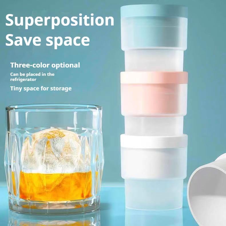 Large Round Silicone Ice Hockey Mold – Spherical Ice Cube Maker for Cocktails and Barware