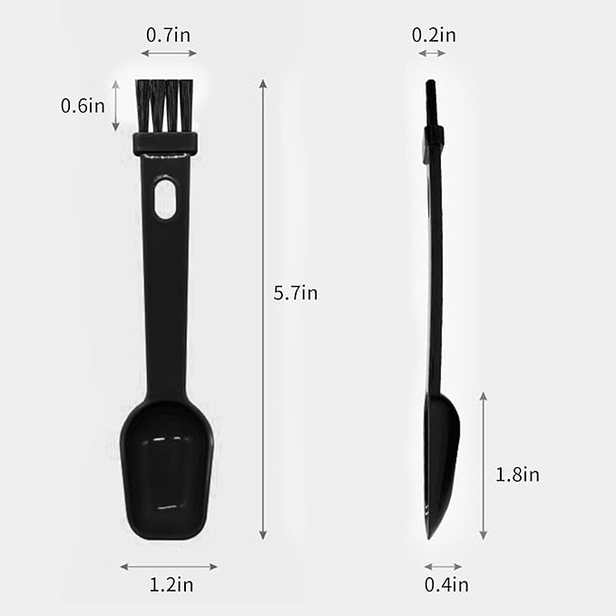 2-in-1 Coffee Spoon & Espresso Grinder Cleaning Brush