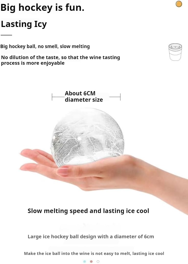 Large Round Silicone Ice Hockey Mold – Spherical Ice Cube Maker for Cocktails and Barware