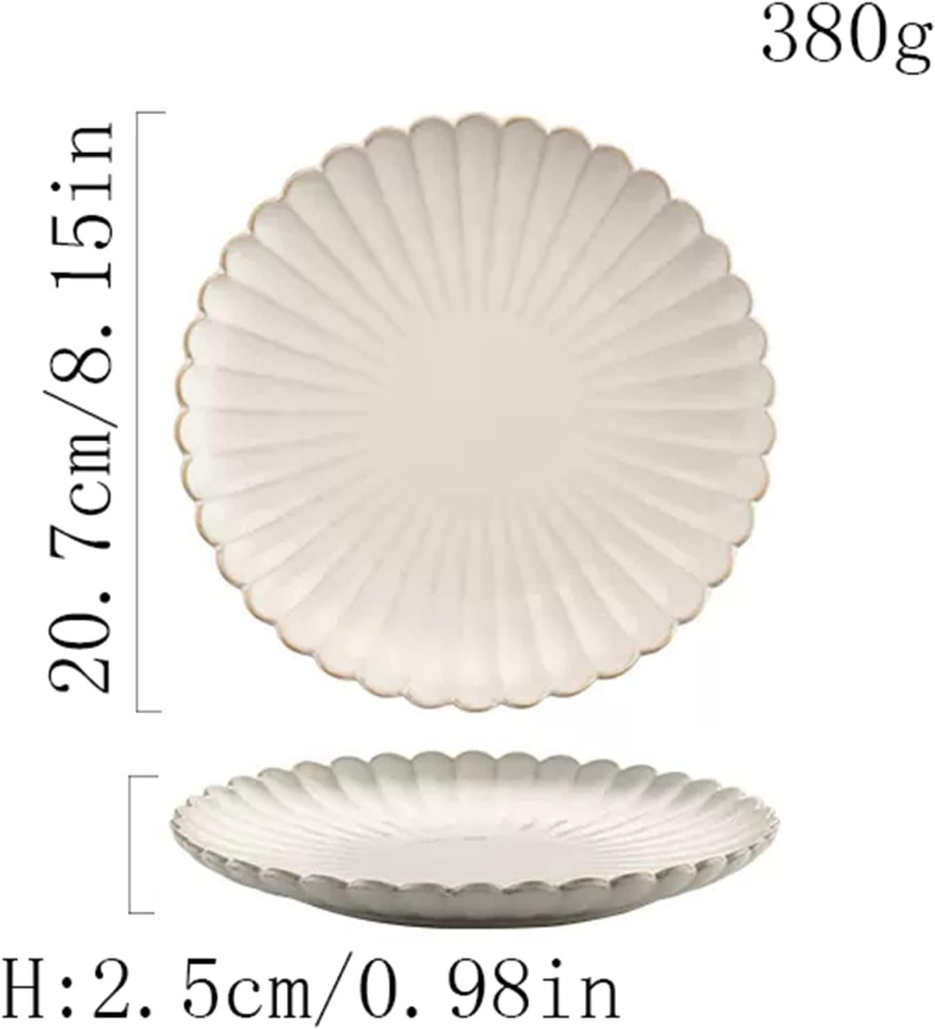 Classic Ceramic White Dinnerware – Deep Round Household Dinner Plates – Minimalist Solid Color Salad & Dessert Plates – Professional Restaurant Kitchen Tableware (4.5 inch Bowl/10 inch plate/8.5 inch plate )