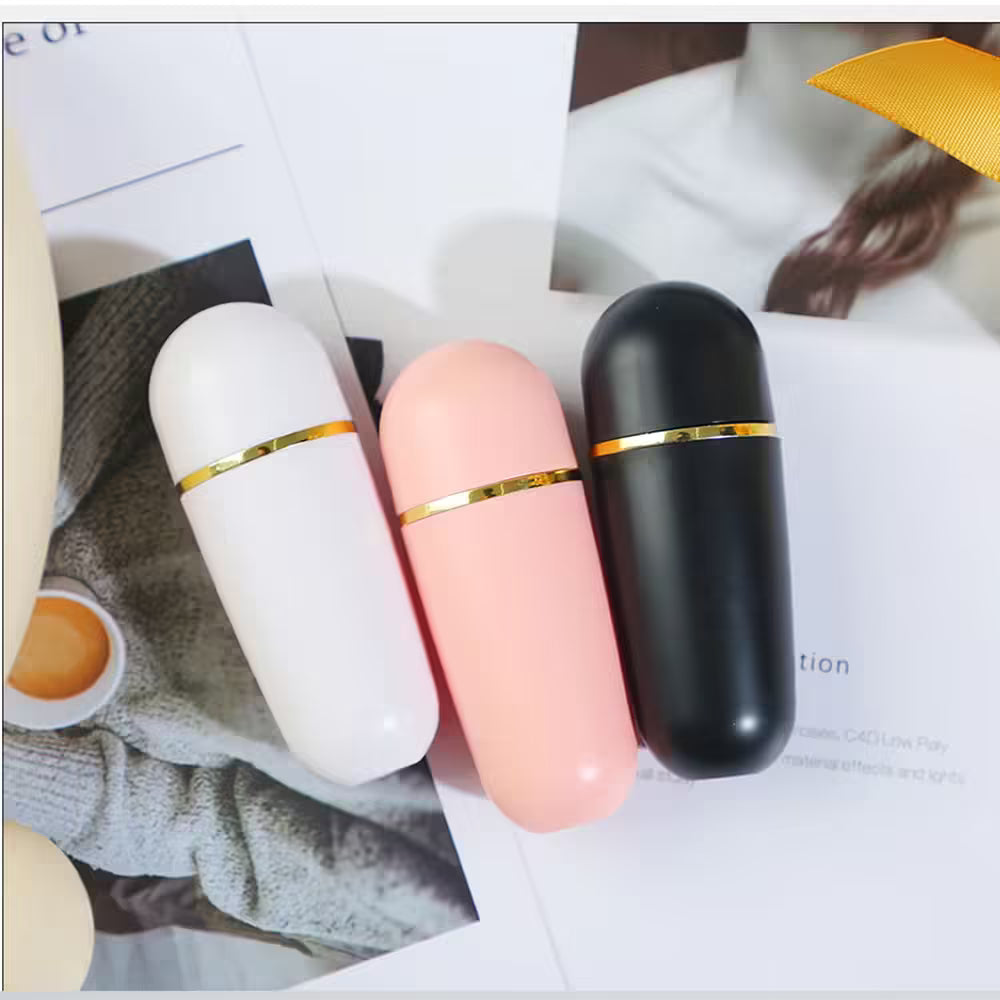 Rouleau absorbant l'excès de sébum en pierre volcanique naturelle pour le visage - Outil de soin du visage pour nettoyer les pores.