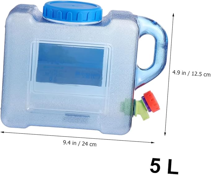 5L Collapsible Water Storage Tank with Faucet – Portable Plastic Bucket for Camping, Car, Outdoor Use