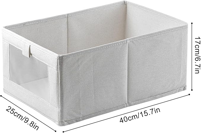 Foldable Wardrobe Organizer Box with Transparent Window – Clothes, Jeans & Underwear Storage Organizer