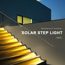 LED Solar Step Lights – Waterproof Outdoor Stair & Deck Lights, Warm White, 2 Pack
