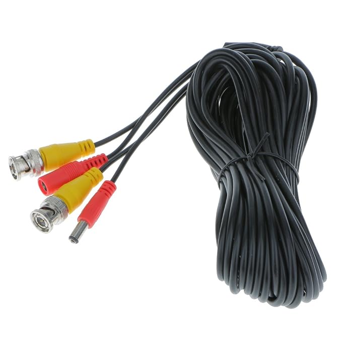 10M BNC CCTV Camera Extension Cable with Power Lead – AV Video & DC Power Cable for DVR Security Systems