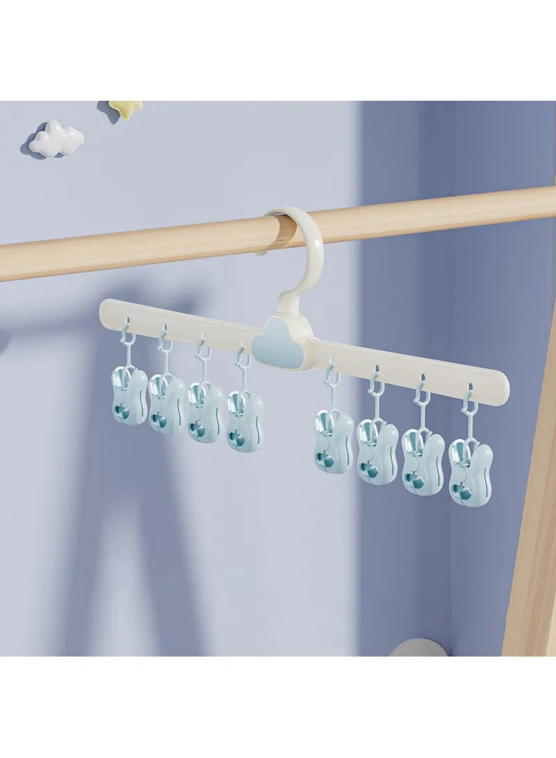 360° Rotating Cloud-Style Multi-Clip Sock and Accessory Hanger