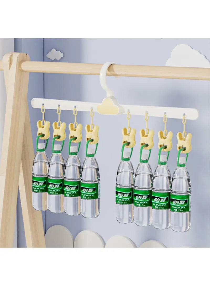 360° Rotating Cloud-Style Multi-Clip Sock and Accessory Hanger