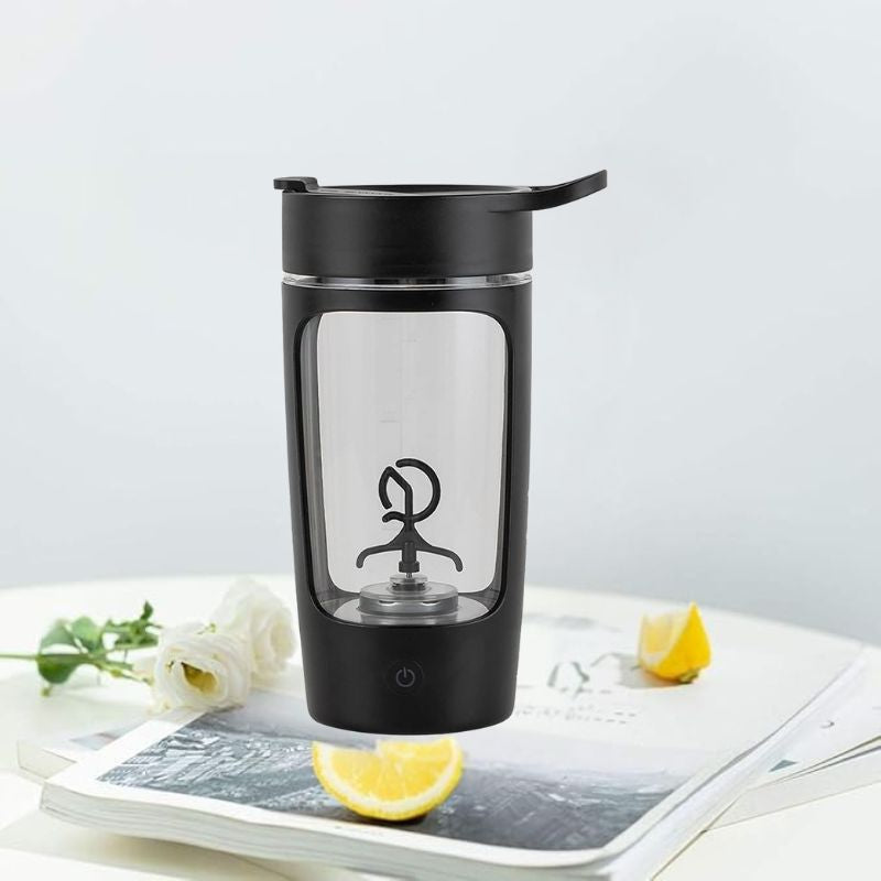 650ml Electric Protein Shaker Bottle – USB Rechargeable High-Speed Mixer Cup – Automatic Self-Stirring Vortex Blender for Protein Shakes, Coffee, and Supplements – Portable & Leak-Proof (Black/White)