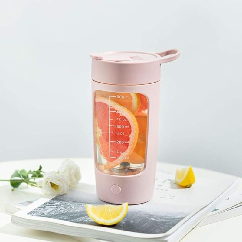 650ml Electric Protein Shaker Bottle – USB Rechargeable High-Speed Mixer Cup – Automatic Self-Stirring Vortex Blender for Protein Shakes, Coffee, and Supplements – Portable & Leak-Proof (Black/White)