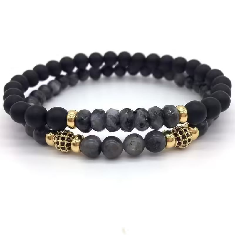 6mm Ball Beaded Men Bracelet (EGBT016)