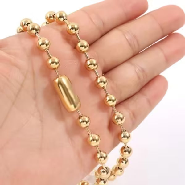 Bracelet homme en perles de culture synthétiques, chaîne de 6 mm (EGBT034)