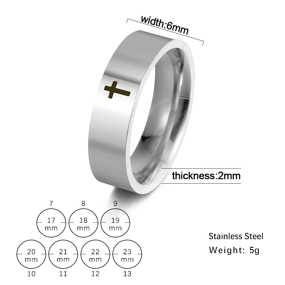 6mm cross unisex ring egr047 featured img
