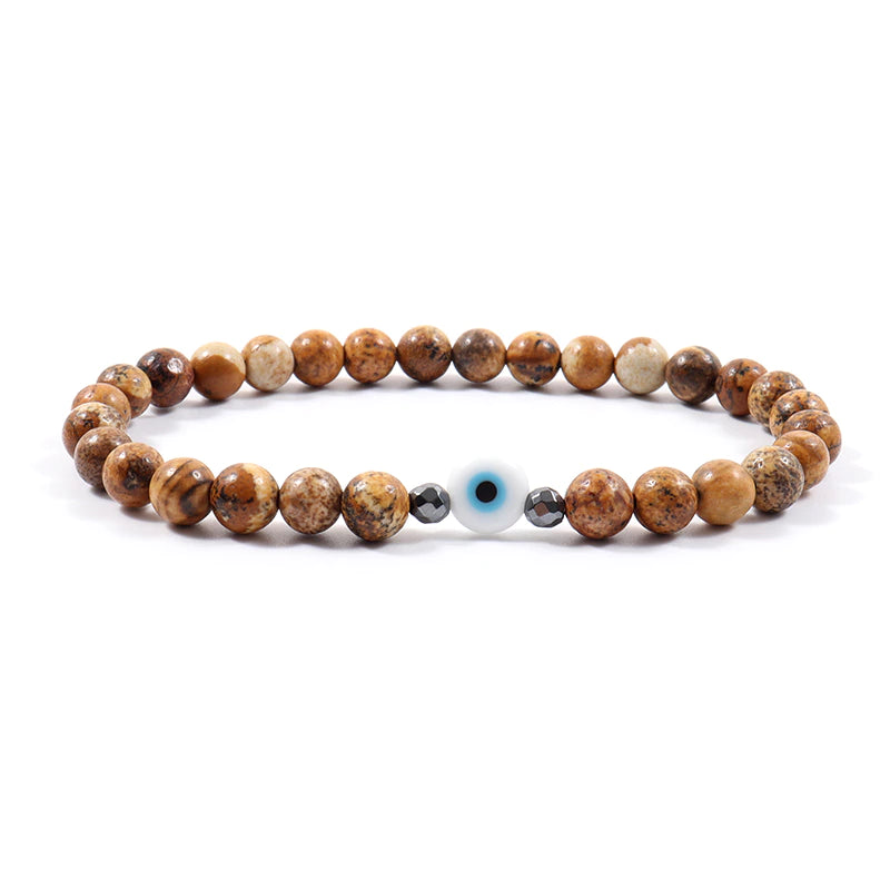 Bracelet unisexe classique fait main à œillet rond de 6 mm (EGBT014)