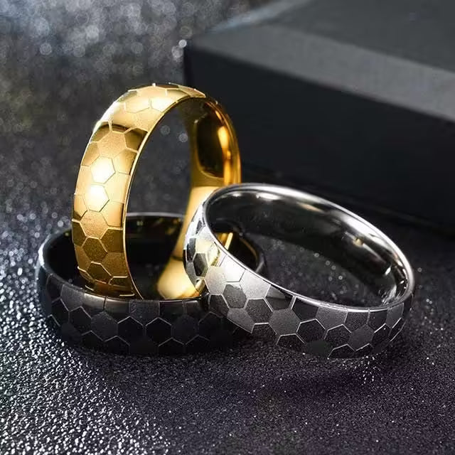 6mm Width Football Men Stainless Steel Ring (EGR052)