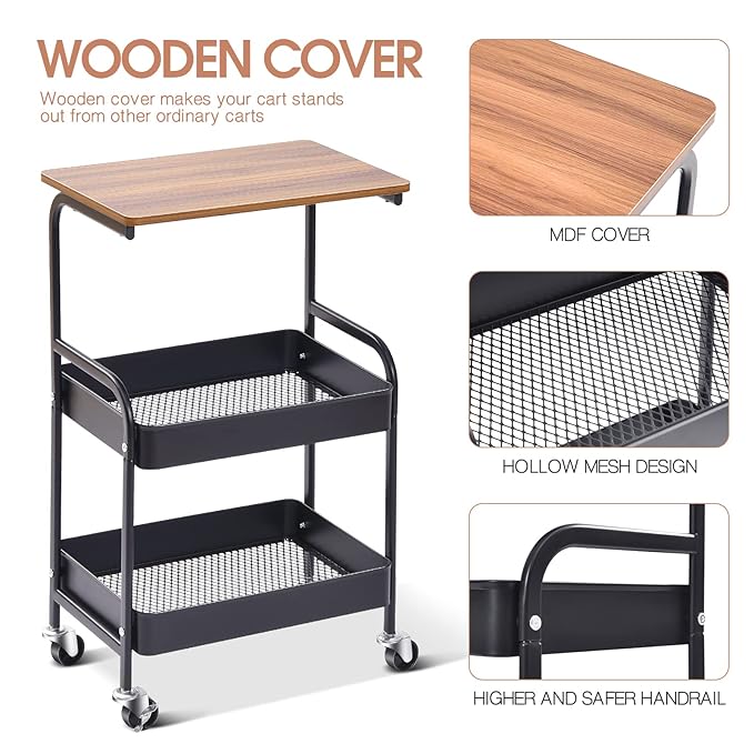 Multi-Layer Mobile Storage Rack – Floor-Standing Trolley with Wheels for Bathroom, Kitchen & Living Room