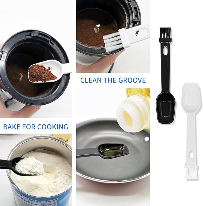 2-in-1 Coffee Spoon & Espresso Grinder Cleaning Brush