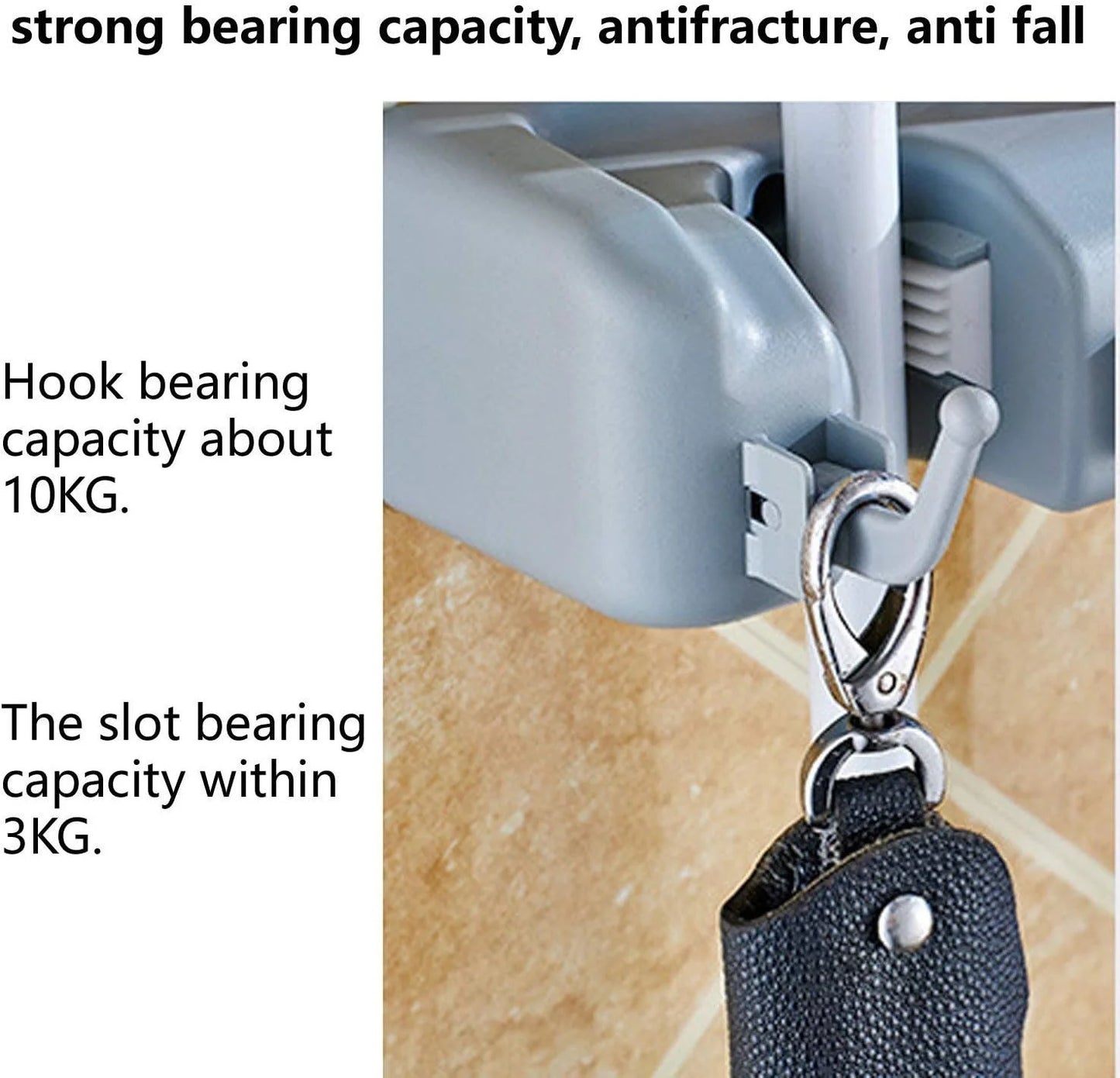 Wall Mounted Mop & Broom Holder – 5 Position Organizer with 6 Hooks, Heavy Duty Tool Storage Rack for Kitchen, Garage, Laundry & Garden