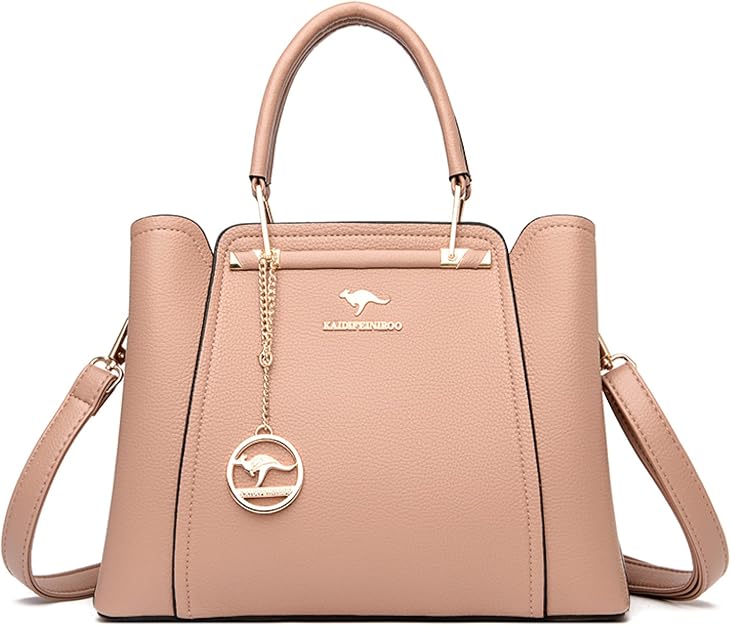 **Women's Luxury Faux Leather Handbag – 3-Compartment Large Capacity Shoulder & Crossbody Tote Bag**