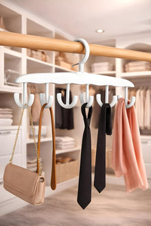 Cintre multifonctionnel pour soutien-gorge – Portant rotatif à 360° pour camisoles, ceintures, chapeaux et sacs (blanc/gris/rose)