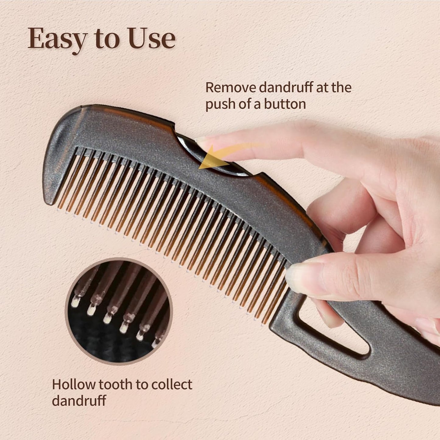 Self-Cleaning Scalp Massage Brush – Anti-Static Dandruff Removal Comb – Professional Hair Dressing & Styling Tool for Healthy Hair Growth