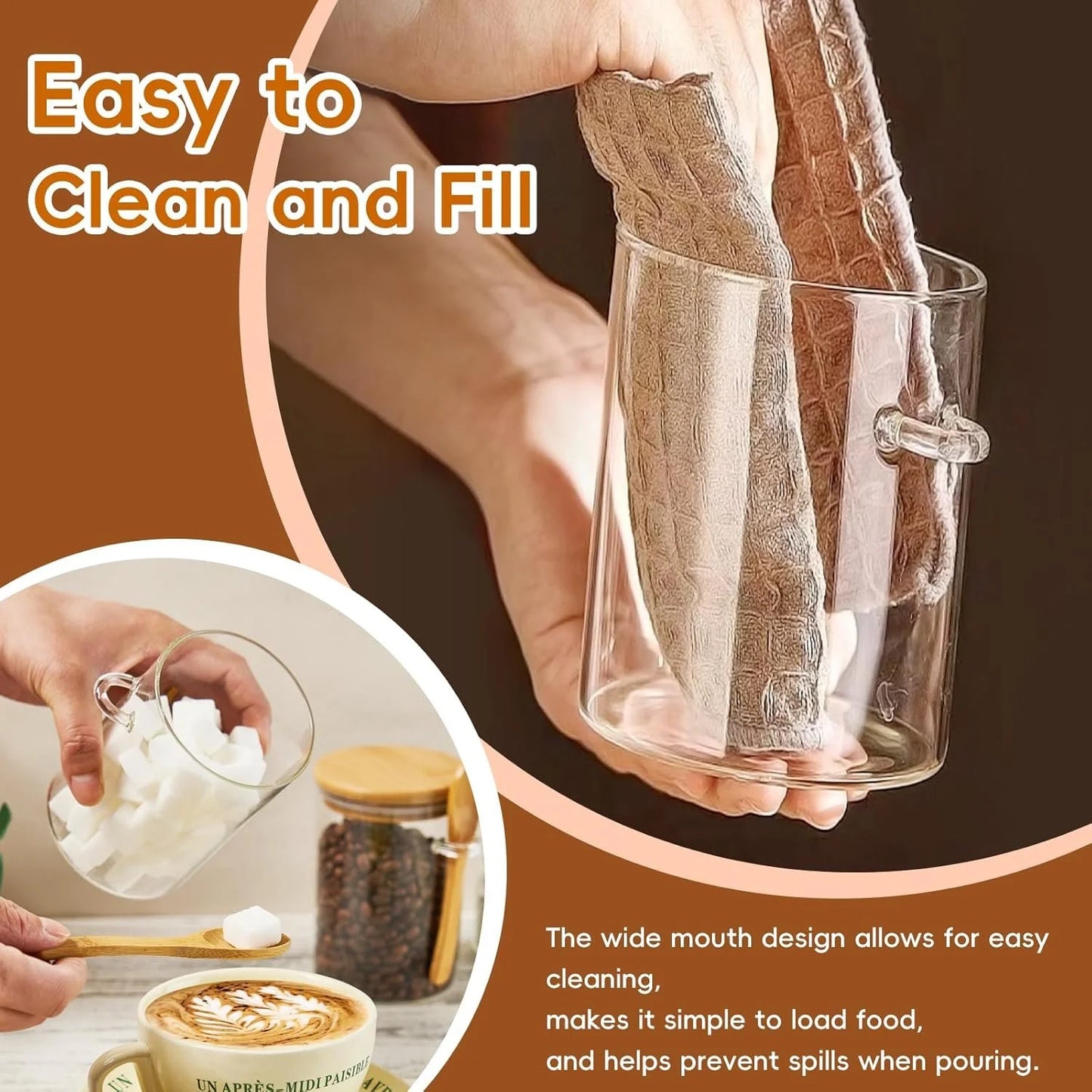 Glass Storage Jars with Bamboo Lid & Spoon – Airtight Kitchen Containers for Coffee, Tea, Sugar & Snacks