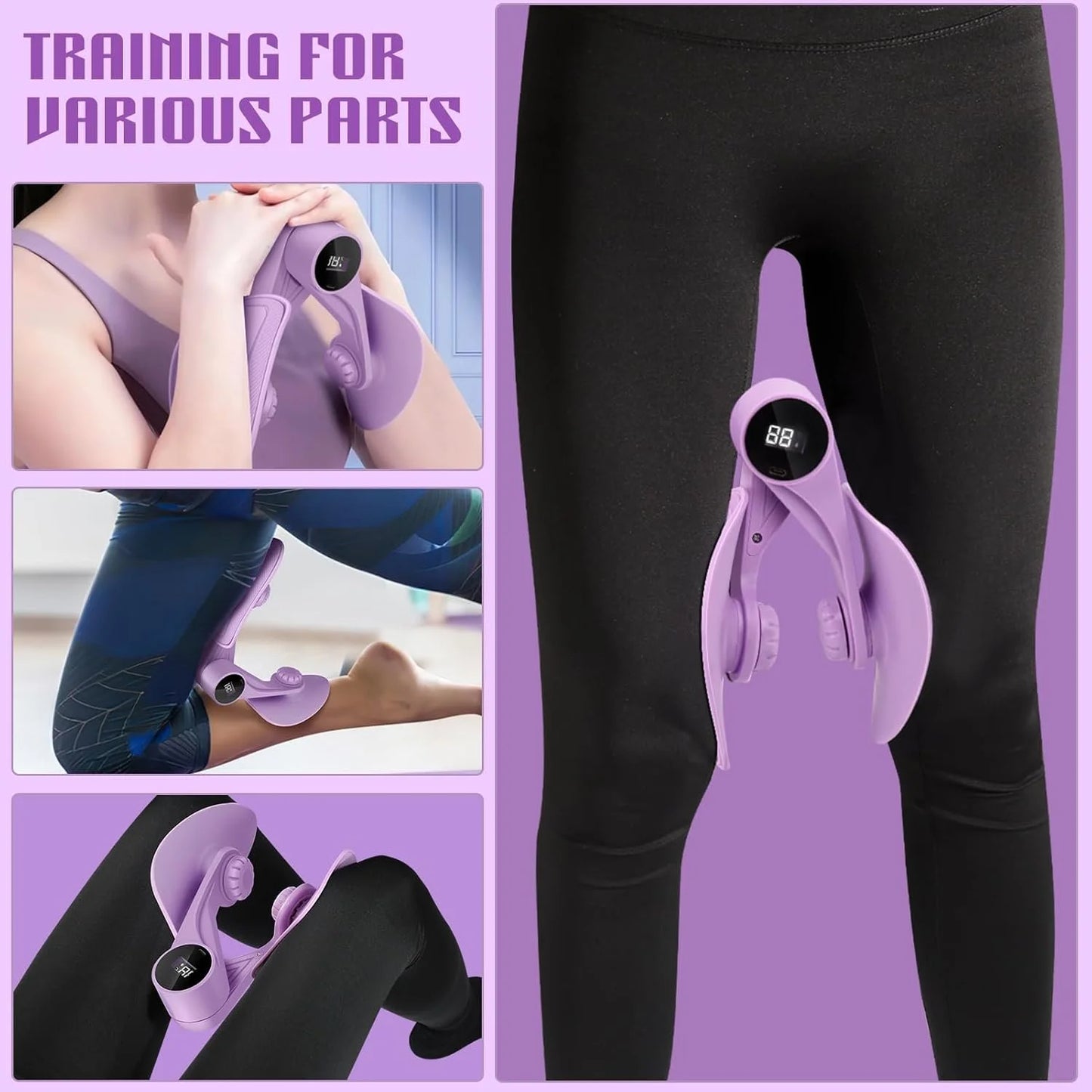 Pelvic Floor Strengthener for Women – Adjustable Inner Thigh Exerciser & Kegel Trainer for Pelvic, Hip, Leg, Arm & Core Fitness