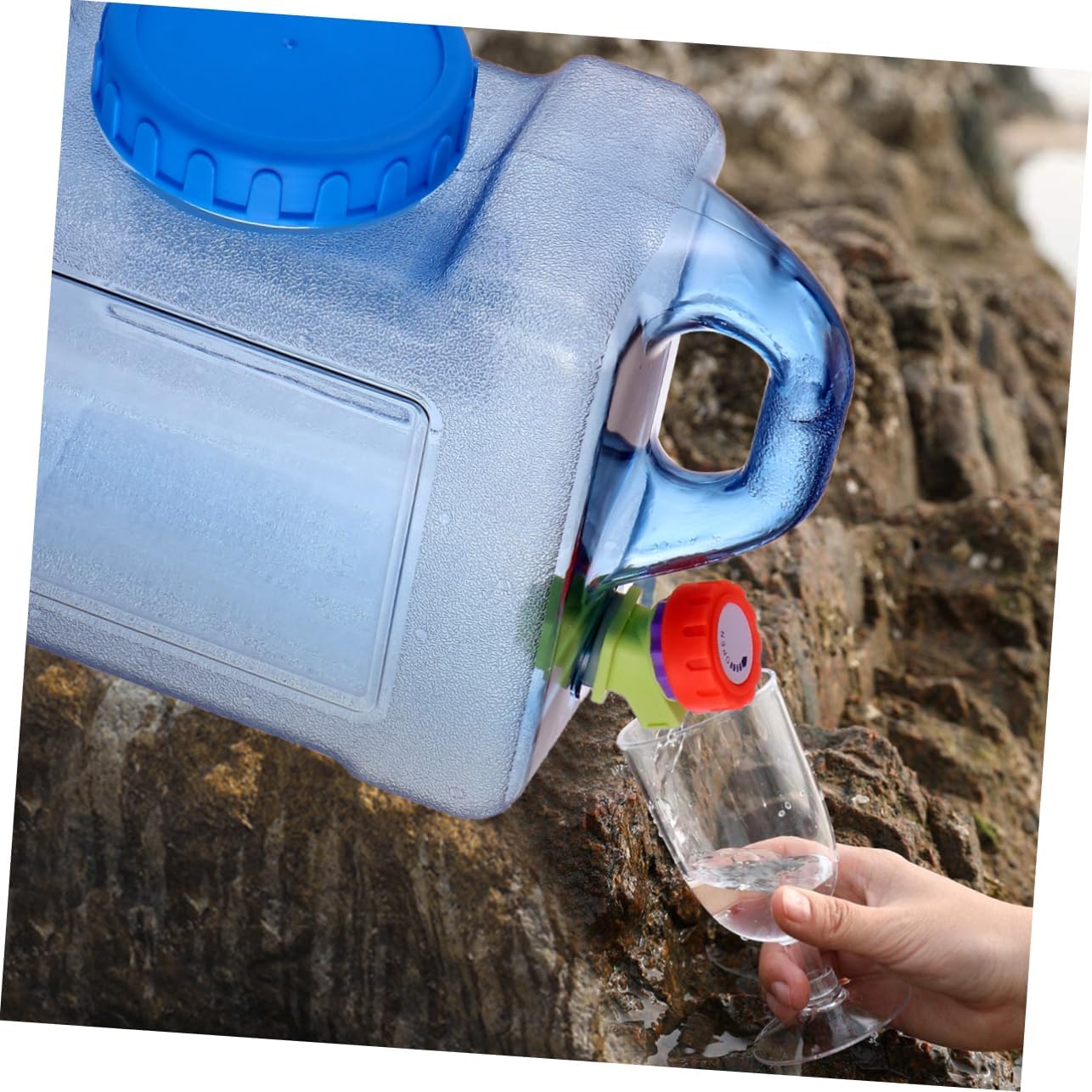 5L Collapsible Water Storage Tank with Faucet – Portable Plastic Bucket for Camping, Car, Outdoor Use