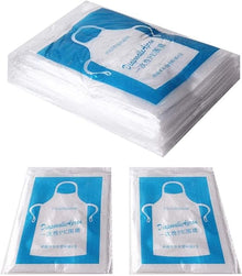 Set of 25 Pcs Clear Disposable Aprons – Waterproof Polyethylene for Kitchen, Painting & Dishwashing (23×37")