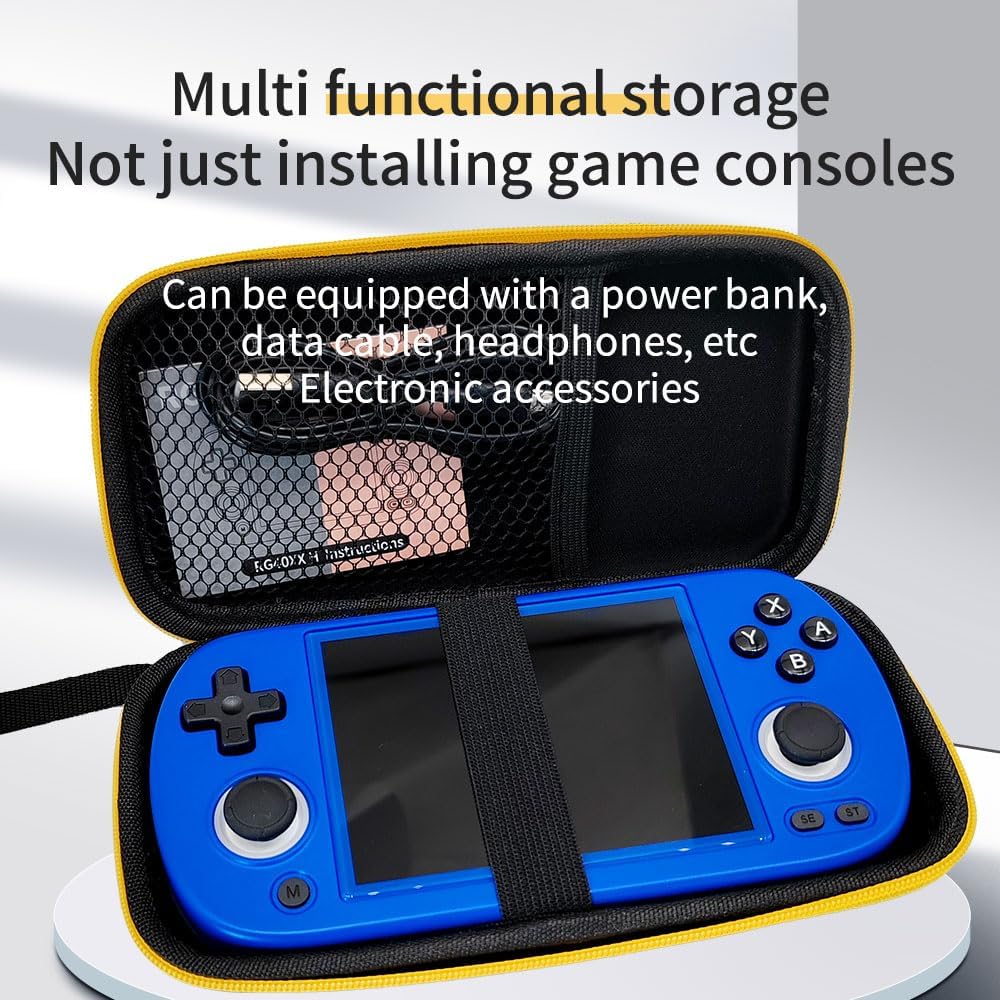 EVA Hard Carrying Case for Anbernic RG40XX H Retro Handheld Game Console | Shockproof Travel Storage Bag 21 × 7.5 cm