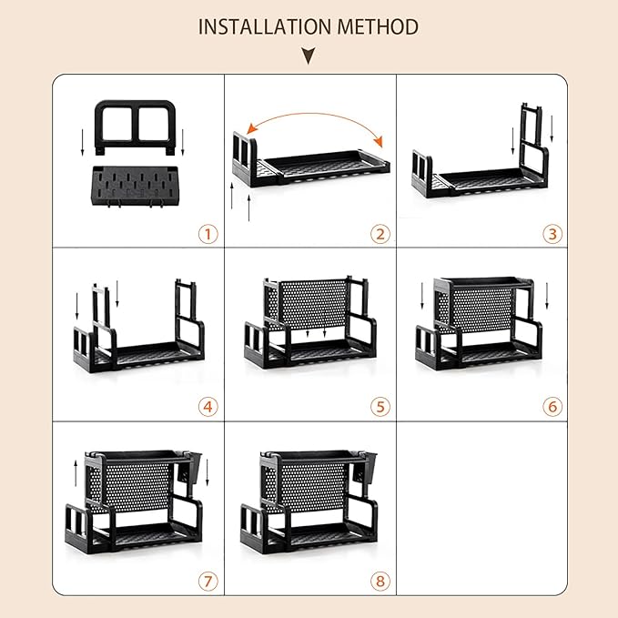 Étagères de cuisine sans perforation
