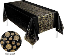 274 x 137 CM - 1pc Thickened Polka Dot Disposable Tablecloth – Waterproof Plastic Party Cover – Heavy-Duty Table Overlay for Weddings, Birthdays, and Events (Red/Black/Blue/Gold)