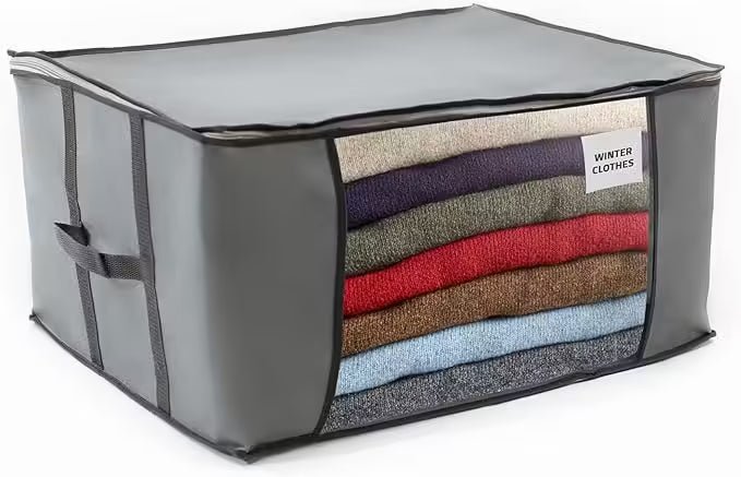 NestNeatly Underbed Storage Set Space-Saving Organizers for Clothes, Shoes, Blankets & More | Durable Under Bed Storage Solution