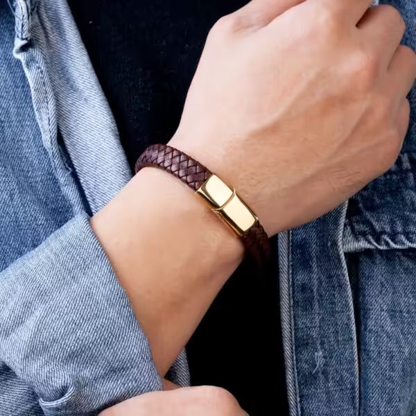 8 Colors Classic Leather Men Bracelet (EGBT059)