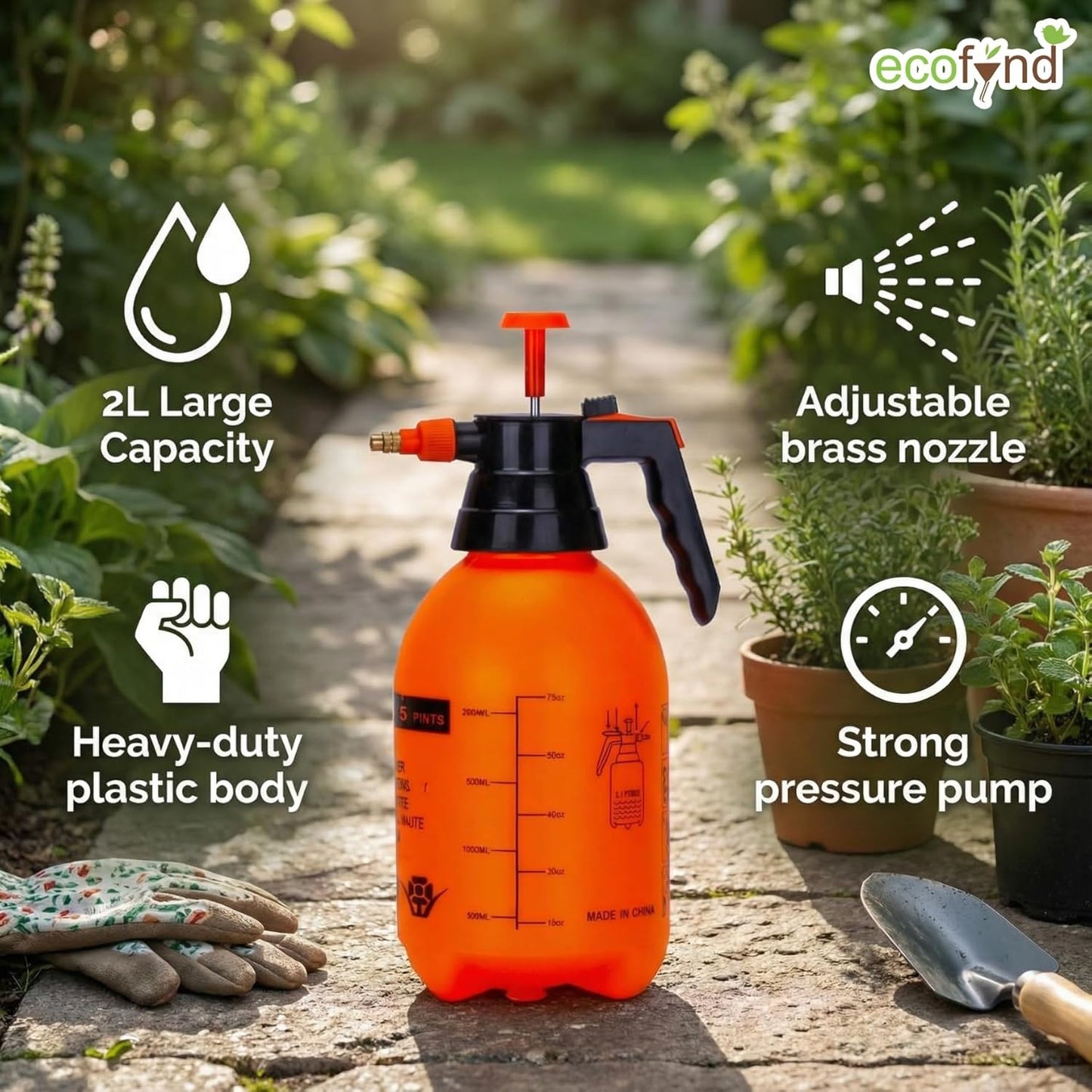 2L Thickened High-Pressure Garden Spray Bottle – Pneumatic Hand-Pump Watering Can – Professional Compression Sprayer for Irrigation & Disinfection