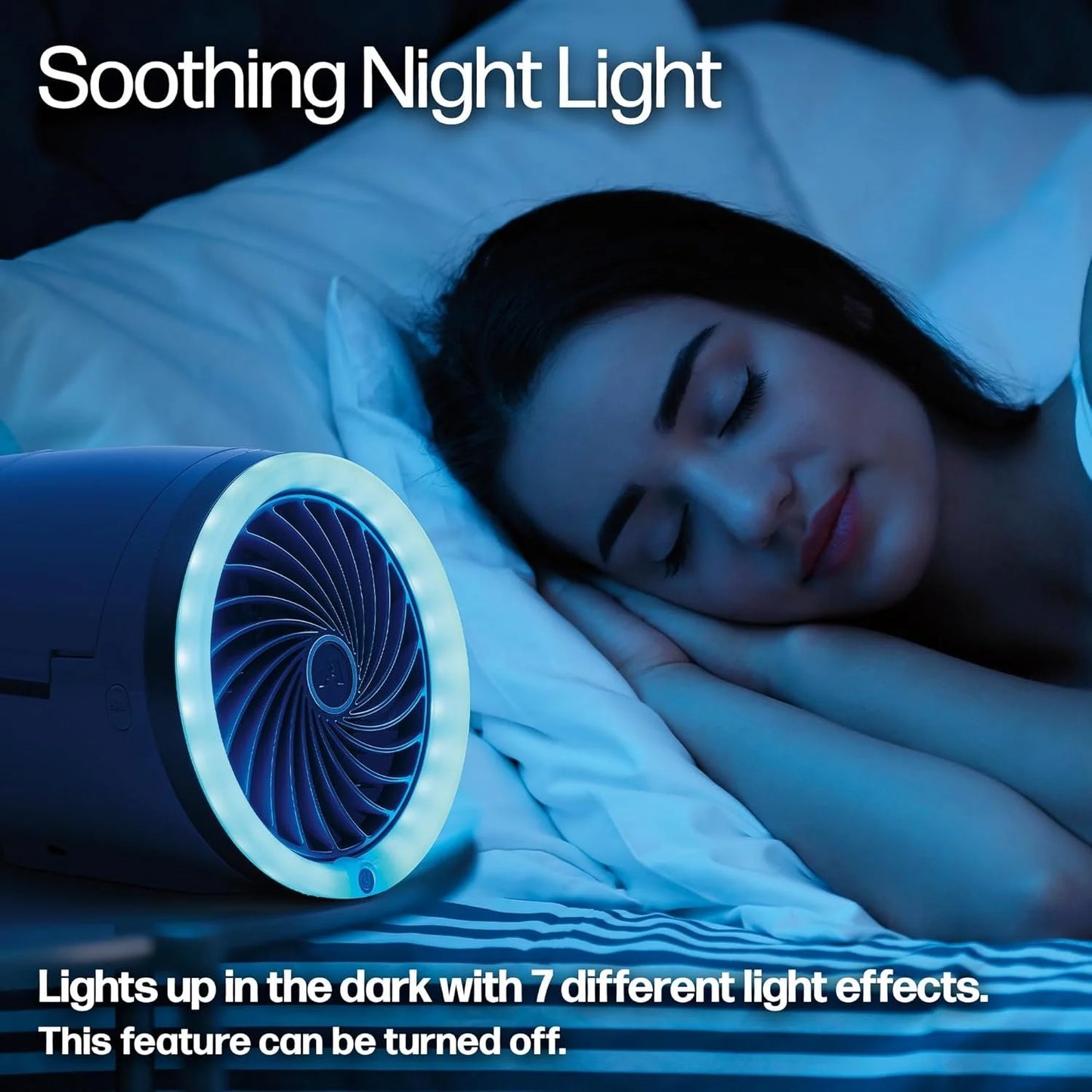 Arctic Air Ice Jet Personal Air Cooler – Portable 3-Speed Mini Air Cooler with Reusable Ice Packs, 7 LED Lights & Multi-Directional Vent