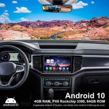 Vanku 9-Inch Android 10 Car Radio for VW Golf – Touchscreen Multimedia Stereo with GPS Navigation, Bluetooth 5.0, WiFi, 4G & DAB Support