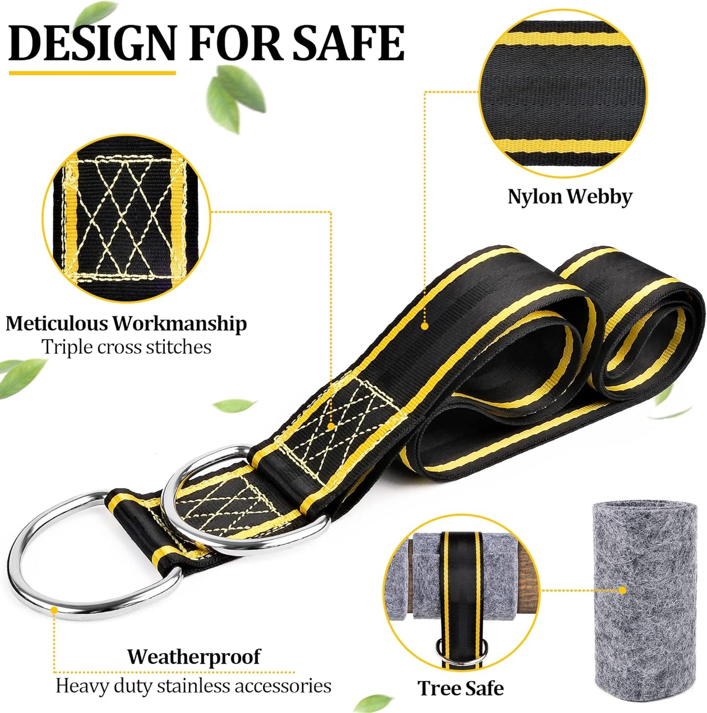 ALECPEA Sangles et poignées de fitness portables – Bandes de résistance réglables pour les entraînements à domicile, en voyage et en déplacement