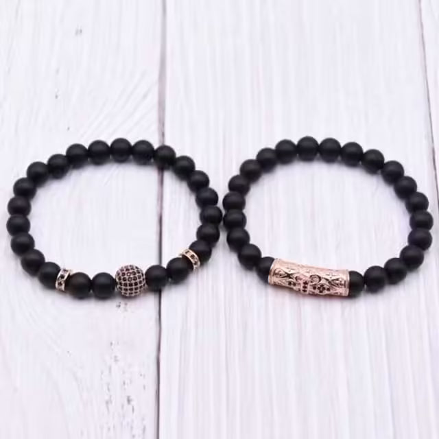 8MM Disco Ball 4 Colors Bracelet 2 Pieces Set (EGBT202)