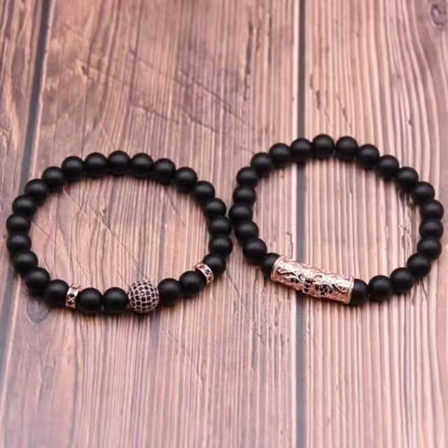 8MM Disco Ball 4 Colors Bracelet 2 Pieces Set (EGBT202)