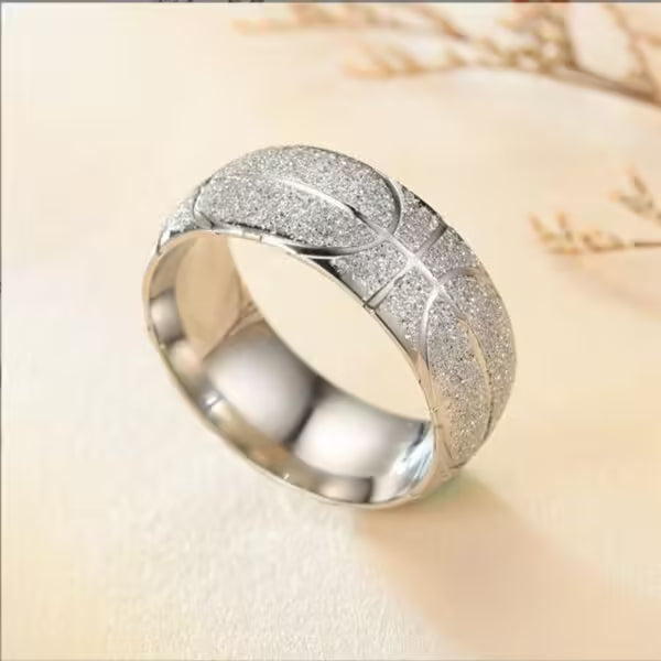 Bague unisexe de basket-ball 8 mm (EGR046)