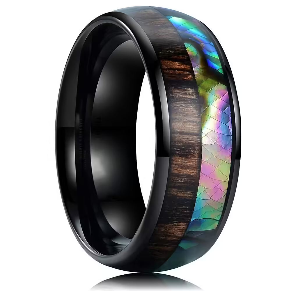 8mm Black Unisex Ring (EGR043)