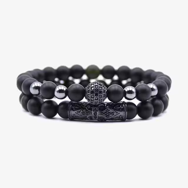 8MM Disco Ball 4 Colors Bracelet 2 Pieces Set v2 (EGBT057)