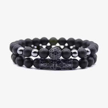 Bracelet boule disco 8 mm, 4 couleurs, lot de 2, v2 (EGBT057)